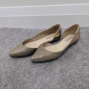 Guess Golden Glitter Flats (size 6.5)